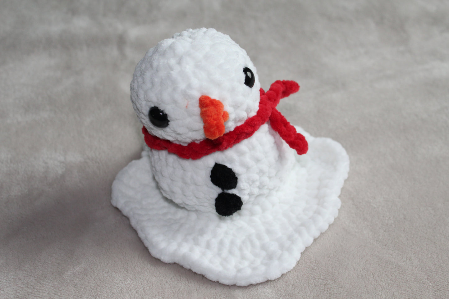 Crochet Pattern for Melting Snowman