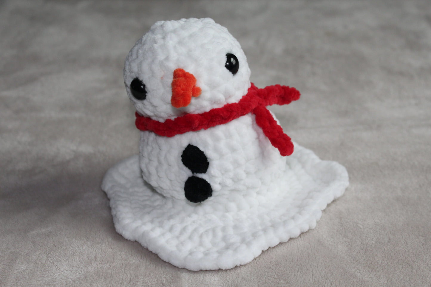 Crochet Pattern for Melting Snowman