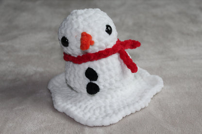 Crochet Pattern for Melting Snowman